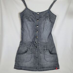 EDC by Esprit Y2K Denim Mini Dress 36 🩵 Mall Goth Rave Pockets
